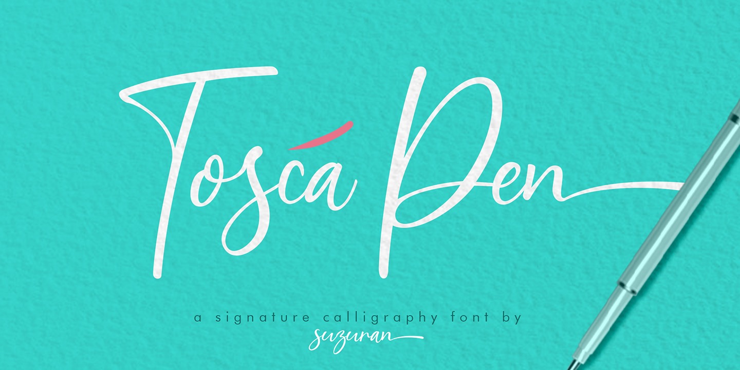 Ejemplo de fuente Tosca Pen Regular