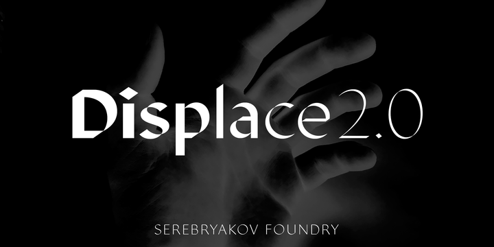 Ejemplo de fuente Displace 2.0 Black