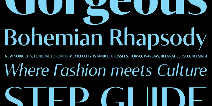 Ejemplo de fuente Tabac Glam G4 Bold Italic