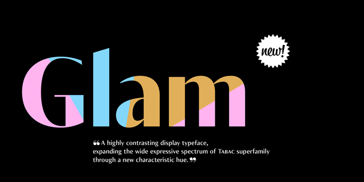 Ejemplo de fuente Tabac Glam G2 SemiBold Italic