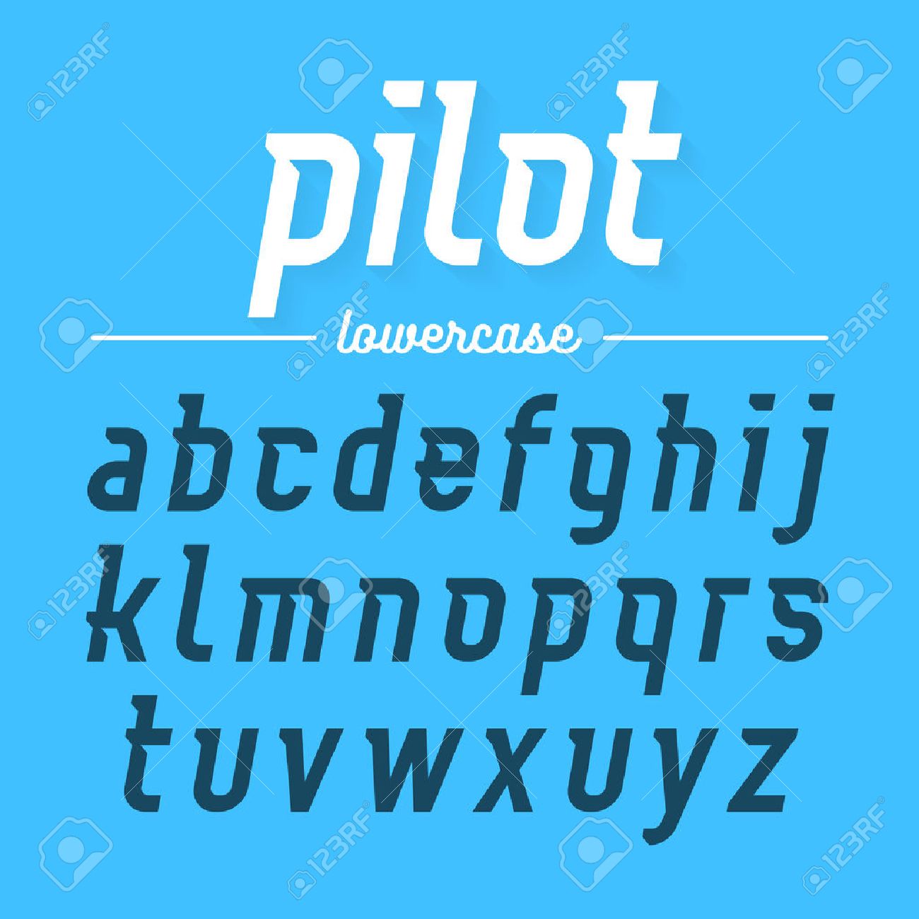Ejemplo de fuente Pilot Light Italic
