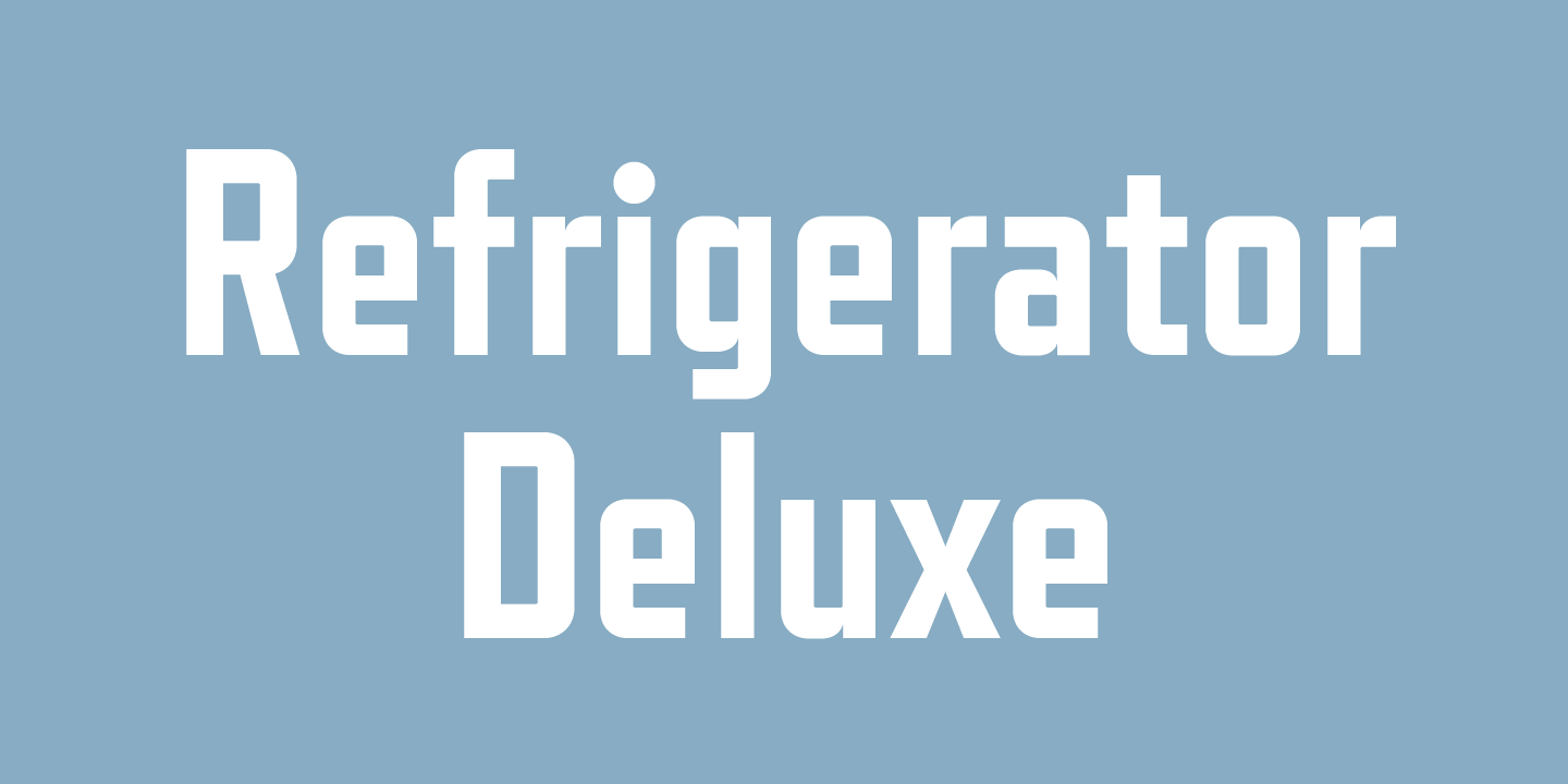 Ejemplo de fuente Refrigerator Deluxe Regular