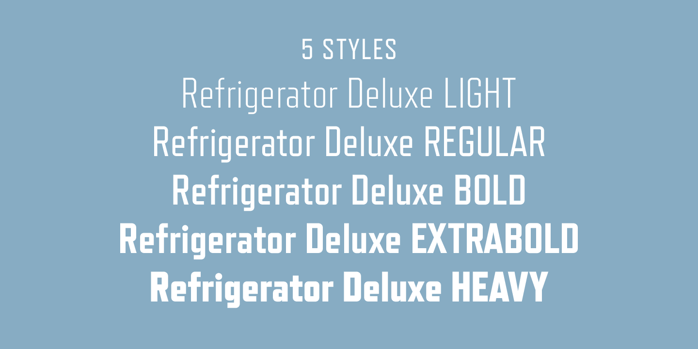 Ejemplo de fuente Refrigerator Deluxe Extra Bold