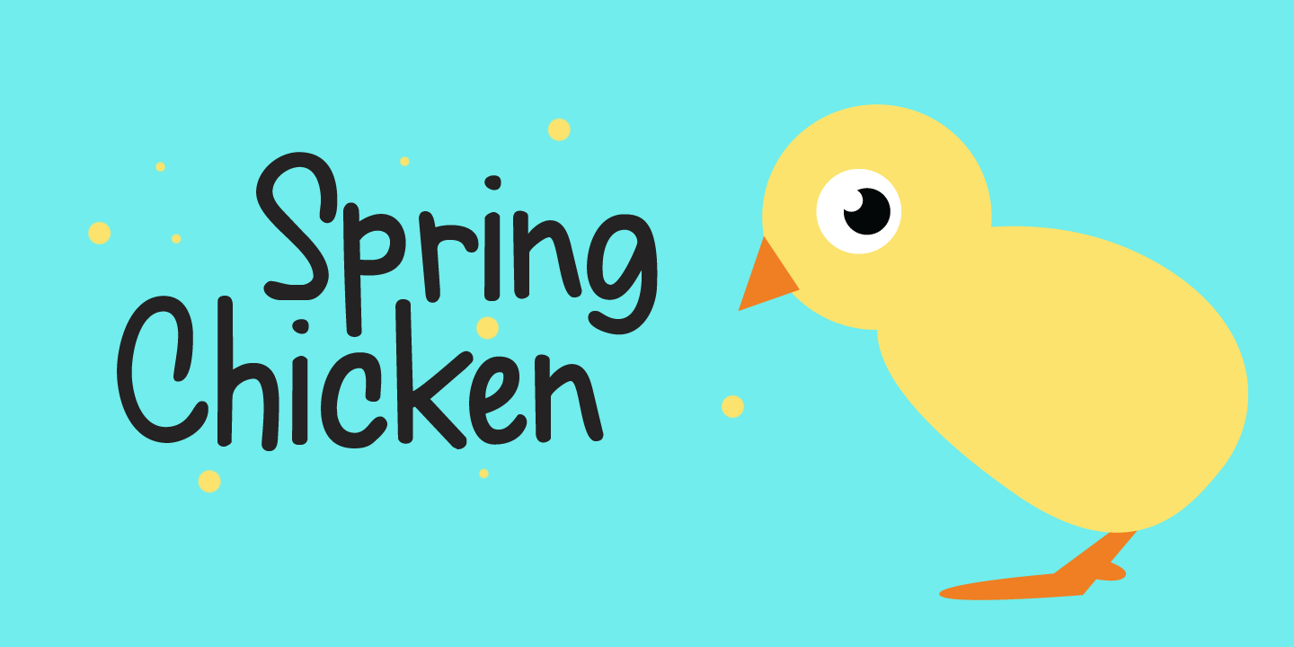 Ejemplo de fuente Spring Chicken