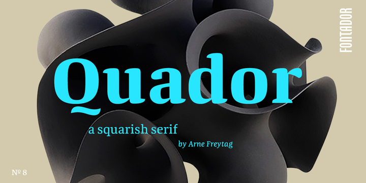 Ejemplo de fuente Quador Ultra Bold Italic