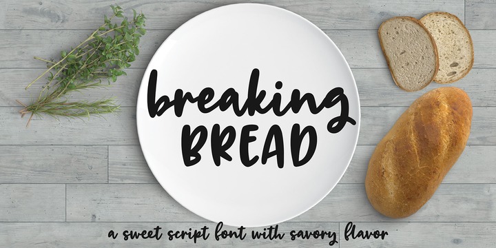 Ejemplo de fuente Breaking Bread