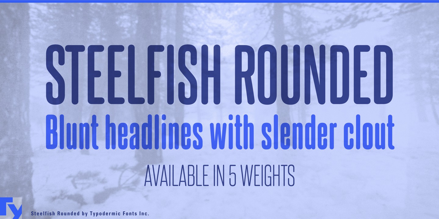 Ejemplo de fuente Steelfish Rounded Bold