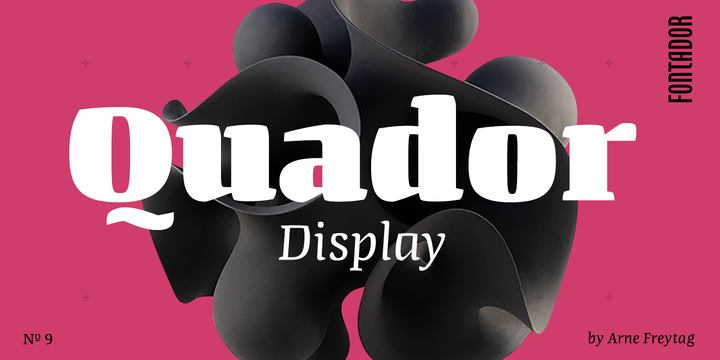Ejemplo de fuente Quador Display Light Italic