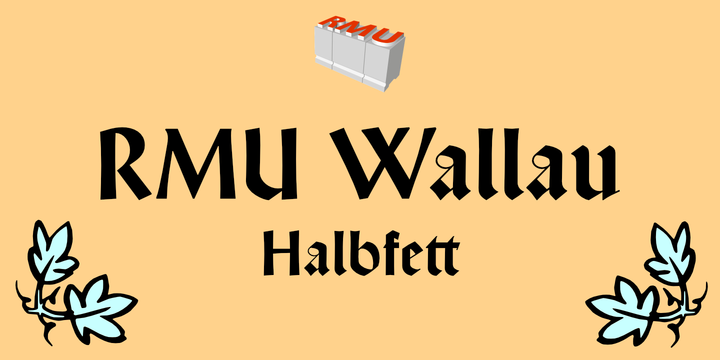 Ejemplo de fuente Wallau RMU Halbfett