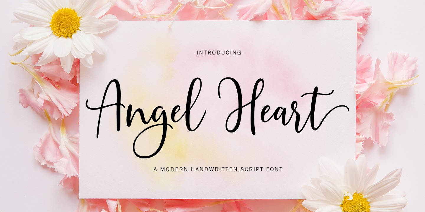 Ejemplo de fuente Angel Heart