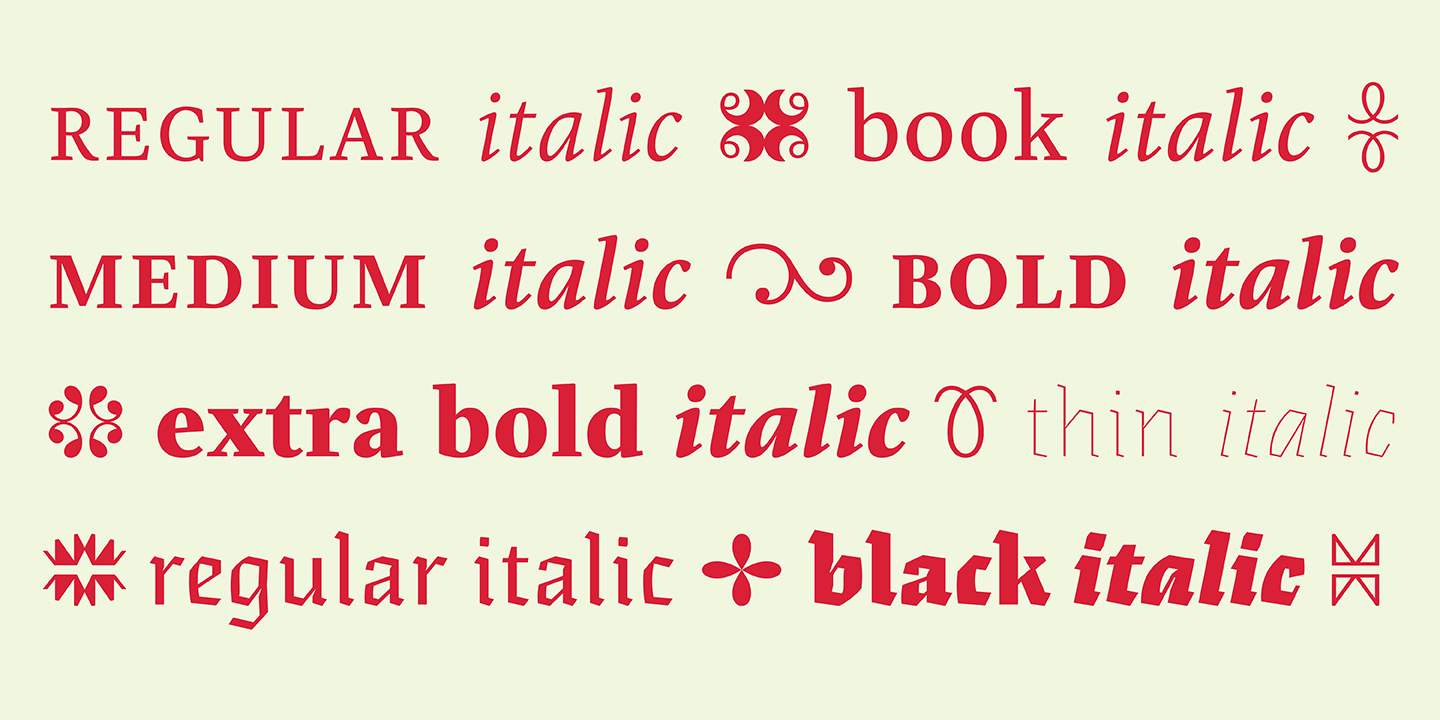 Ejemplo de fuente Eskapade Medium Italic