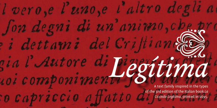 Ejemplo de fuente Legitima Italic