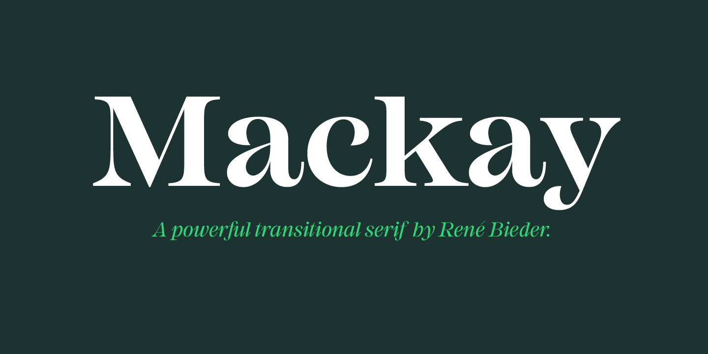 Ejemplo de fuente Mackay Medium Italic