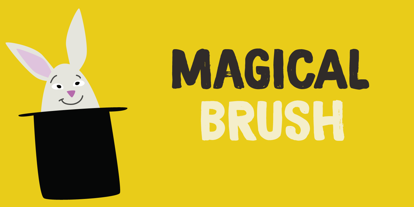 Ejemplo de fuente Magical Brush Regular
