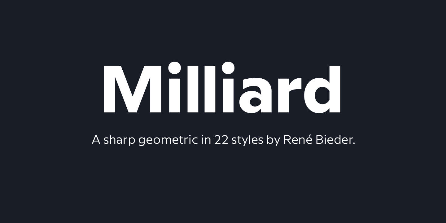 Ejemplo de fuente Milliard Extra Bold Italic