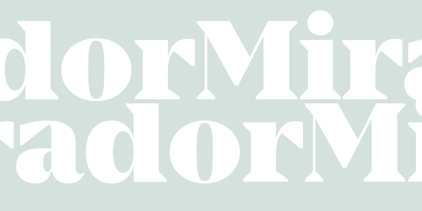 Ejemplo de fuente Mirador SemiBold Italic
