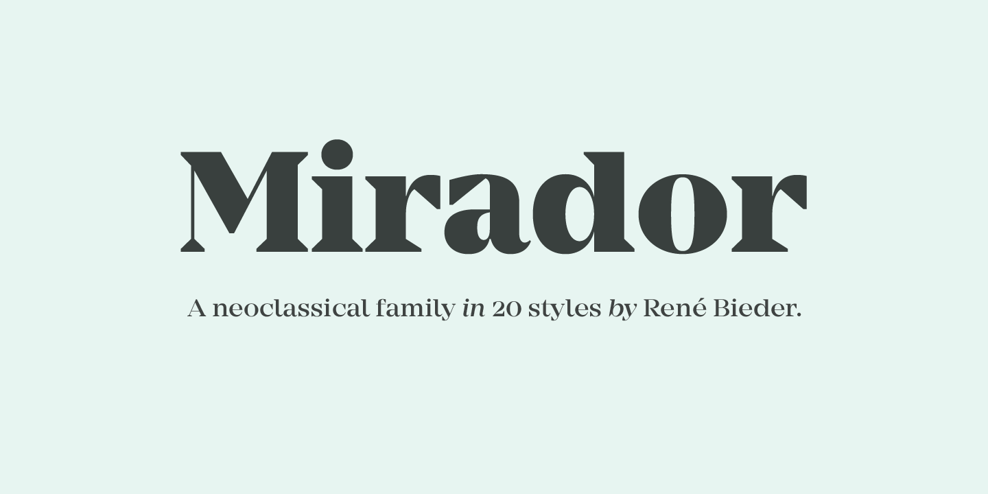 Ejemplo de fuente Mirador SemiBold Italic