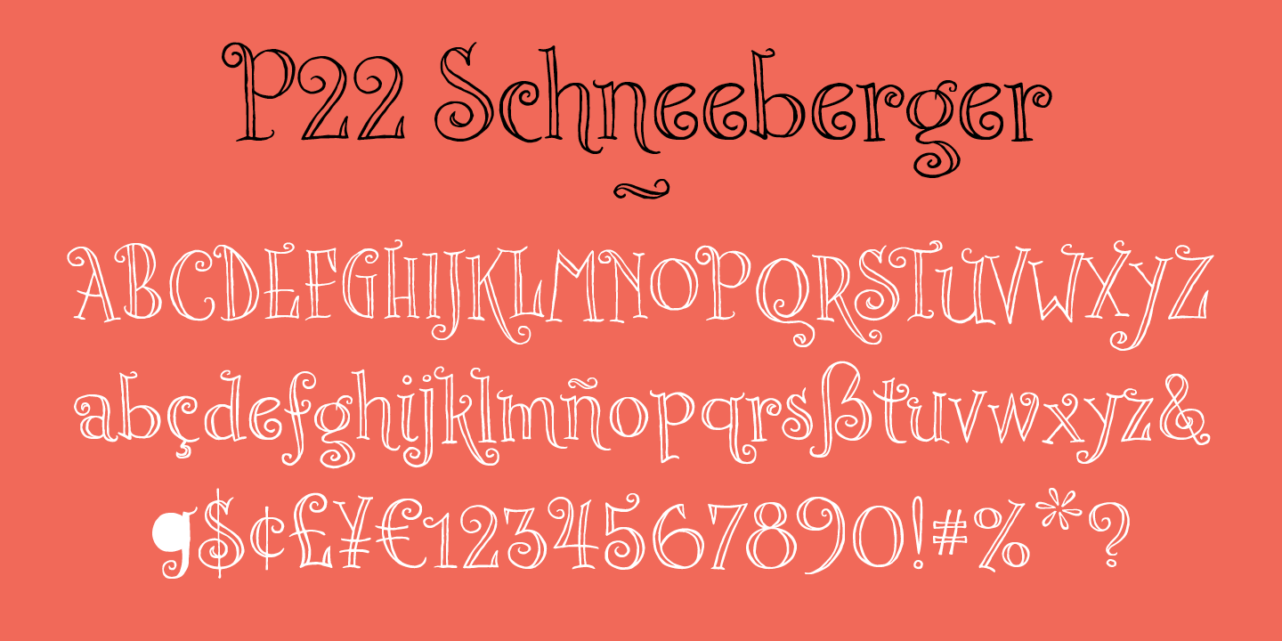 Ejemplo de fuente P22 Schneeberger Regular