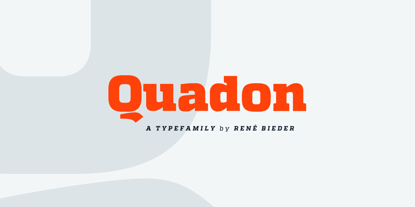 Ejemplo de fuente Quadon Light Italic