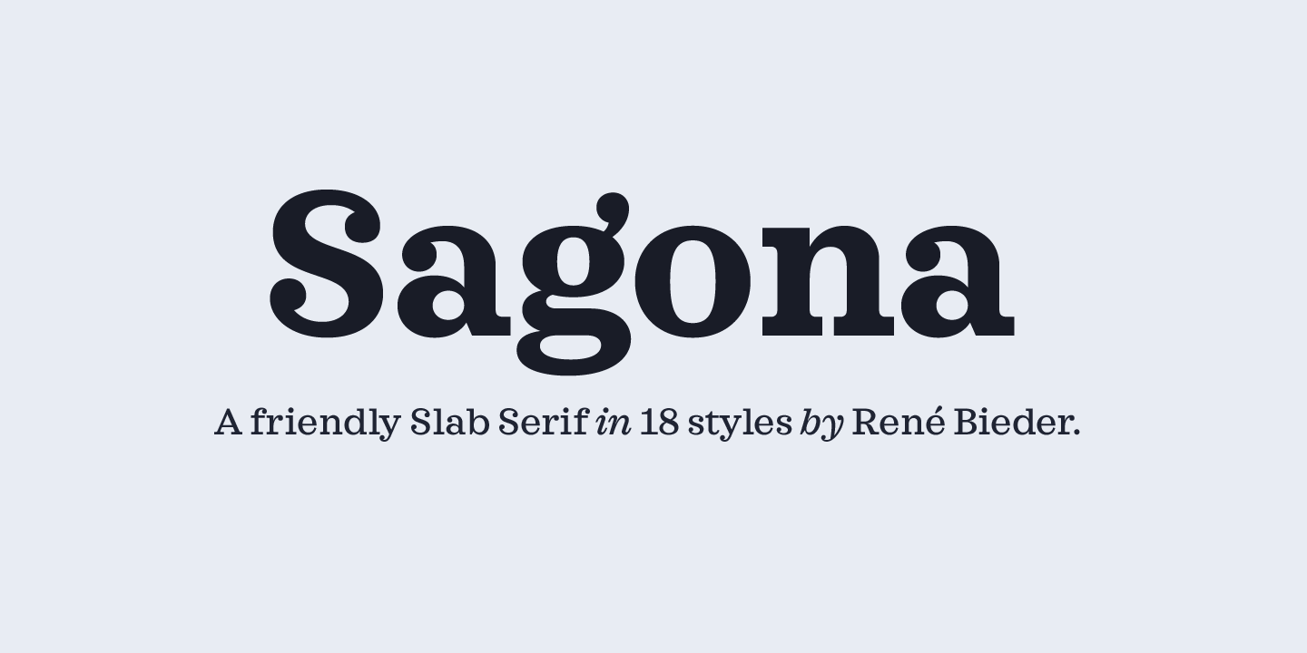 Ejemplo de fuente Sagona Medium Italic
