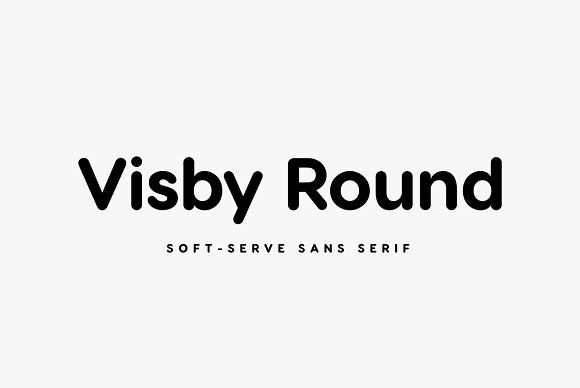 Ejemplo de fuente Visby Round CF Light Oblique