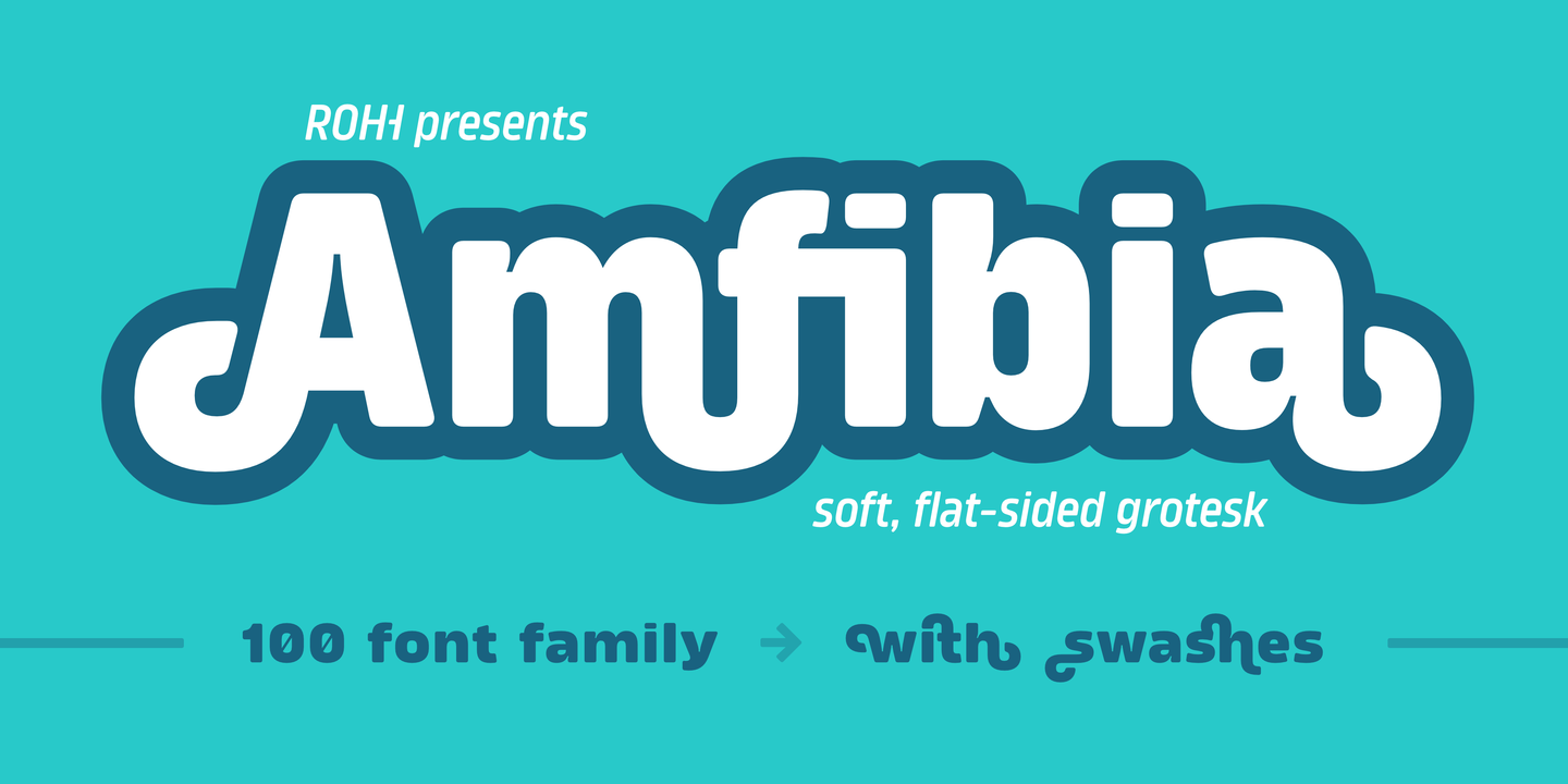 Ejemplo de fuente Amfibia Bold Italic