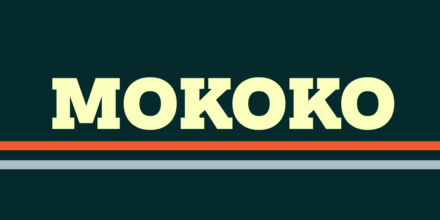 Ejemplo de fuente Mokoko