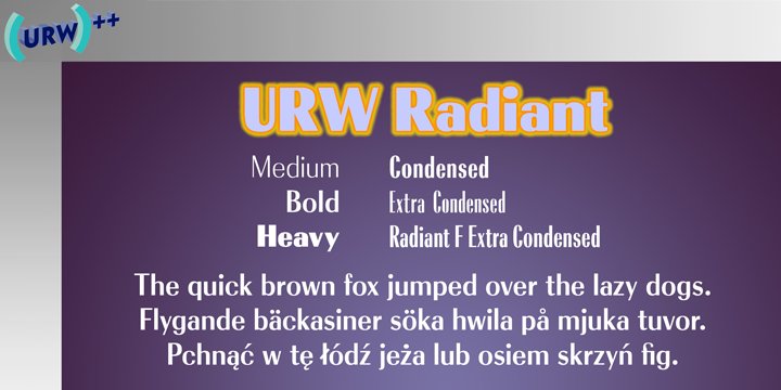 Ejemplo de fuente RadiantRR 