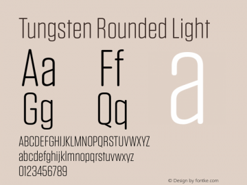 Ejemplo de fuente Tungsten Rounded Light