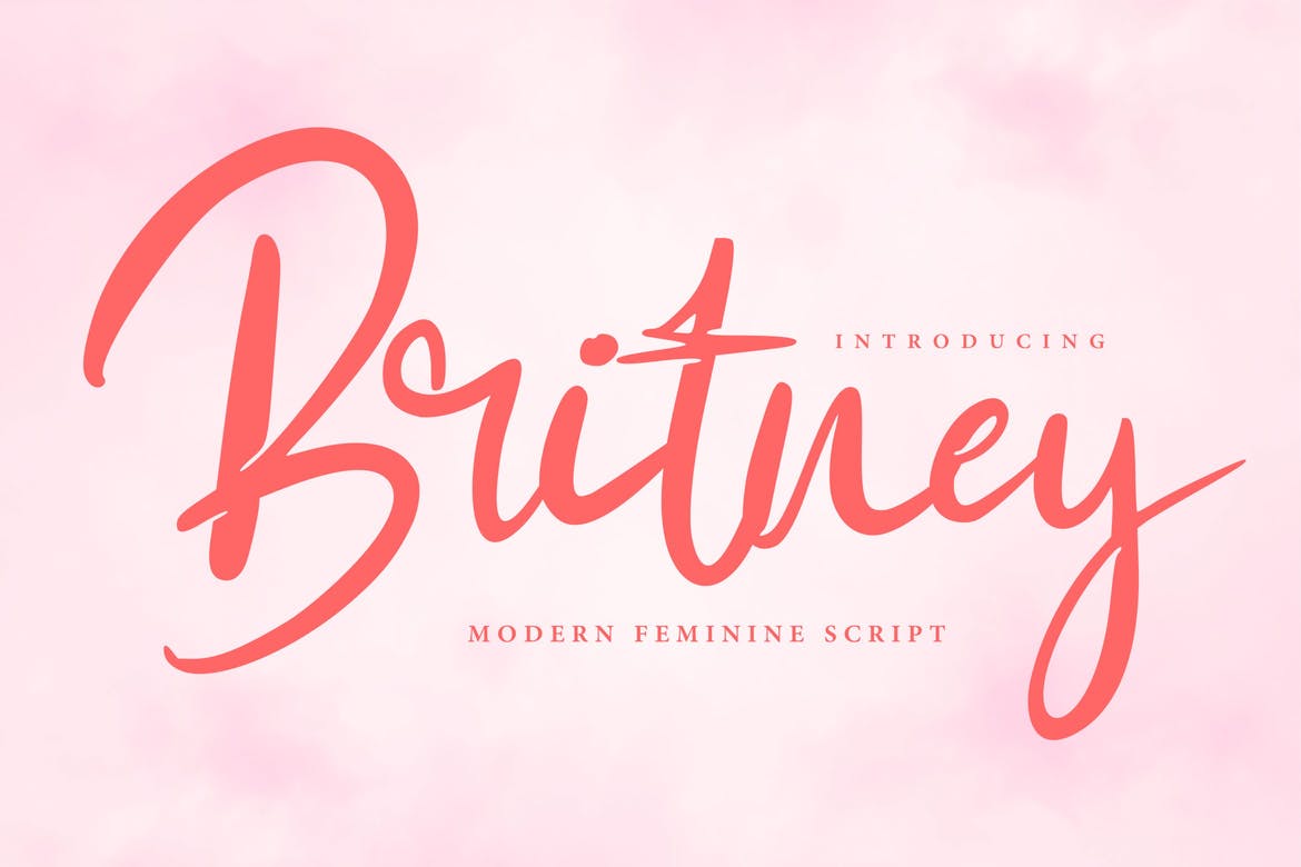Ejemplo de fuente Britney  Regular