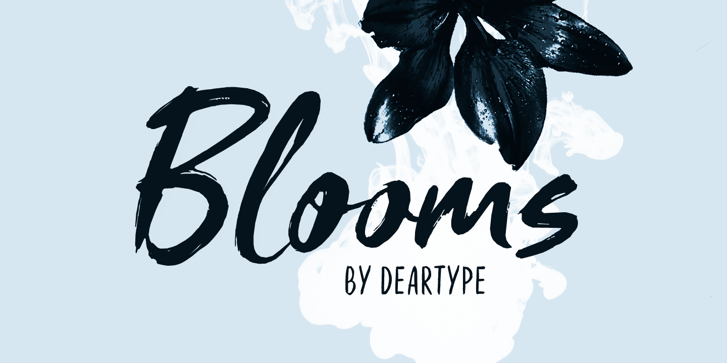 Ejemplo de fuente Blooms