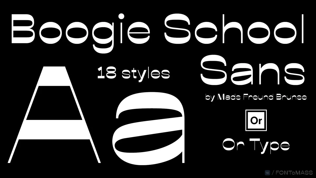 Ejemplo de fuente Boogie School Sans