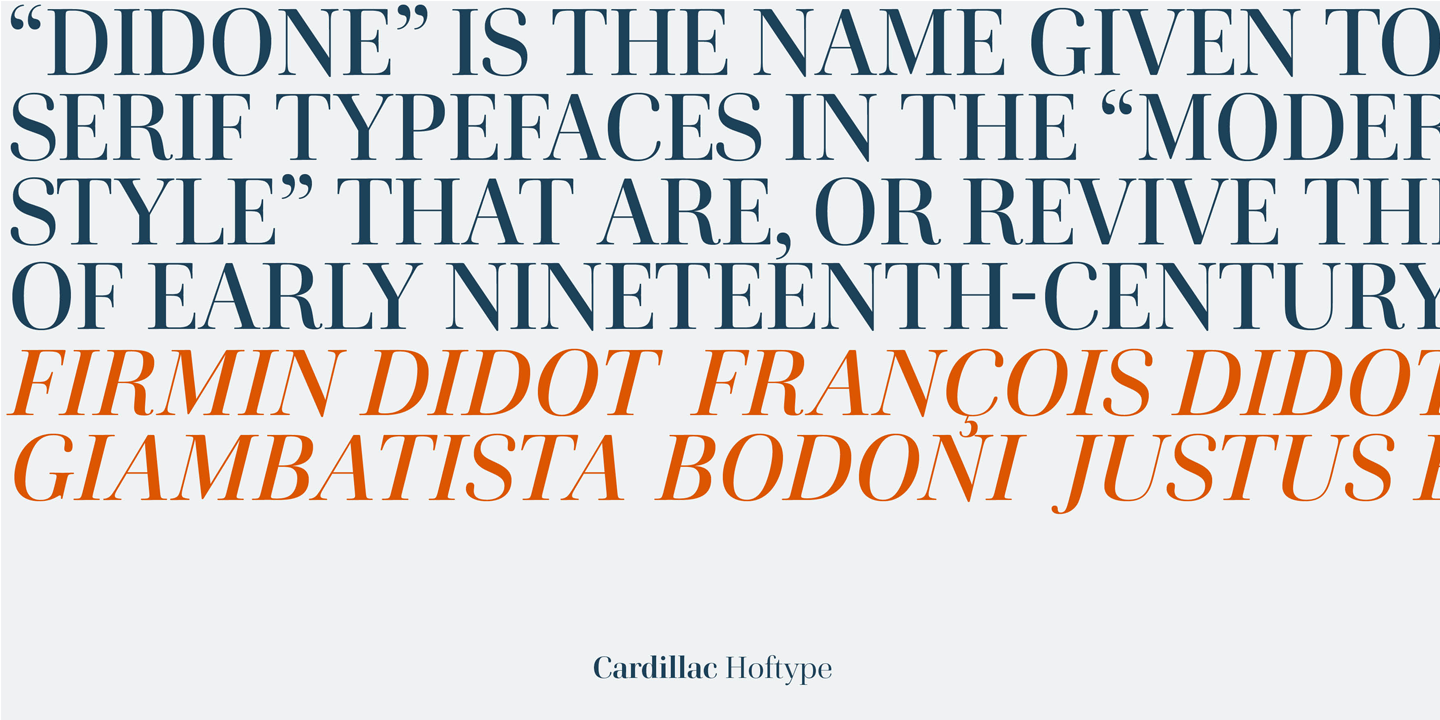 Ejemplo de fuente Cardillac Medium Italic