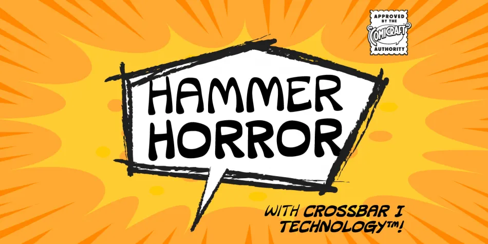Ejemplo de fuente CC Hammer Horror Italic