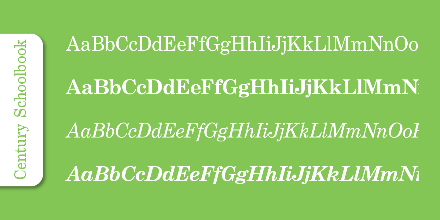 Ejemplo de fuente Century Schoolbook Pro Bold Italic