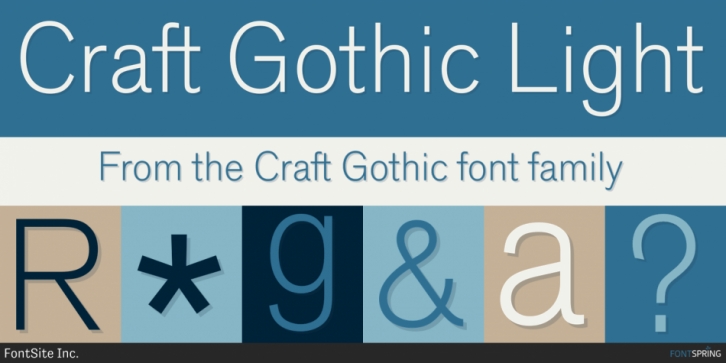 Ejemplo de fuente Craft Gothic Heavy Cond Italic