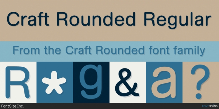 Ejemplo de fuente Craft Rounded Regular