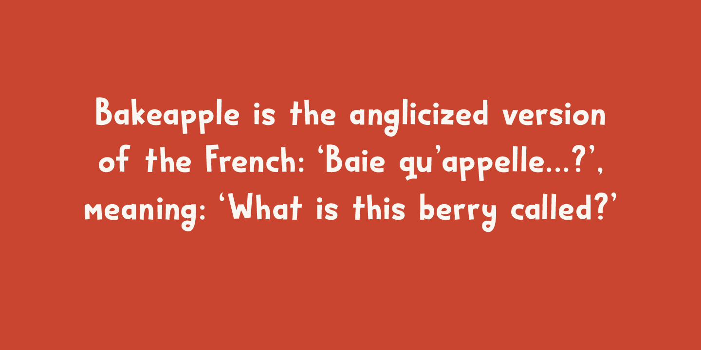 Ejemplo de fuente Bakeapple Italic