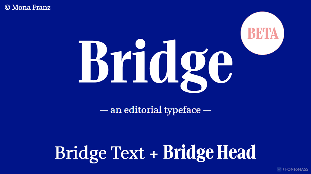 Ejemplo de fuente Bridge Text Regular
