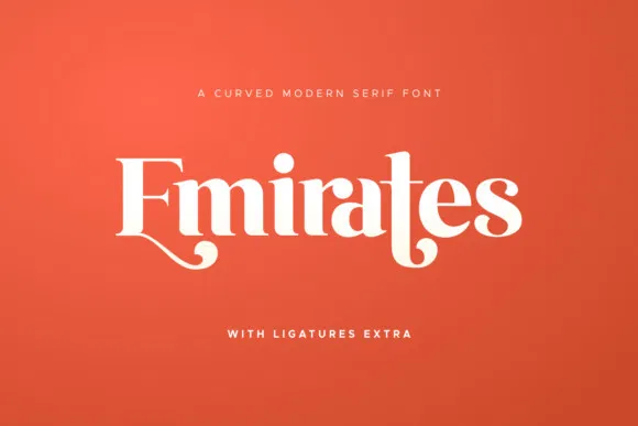 Ejemplo de fuente Emirates Light Italic