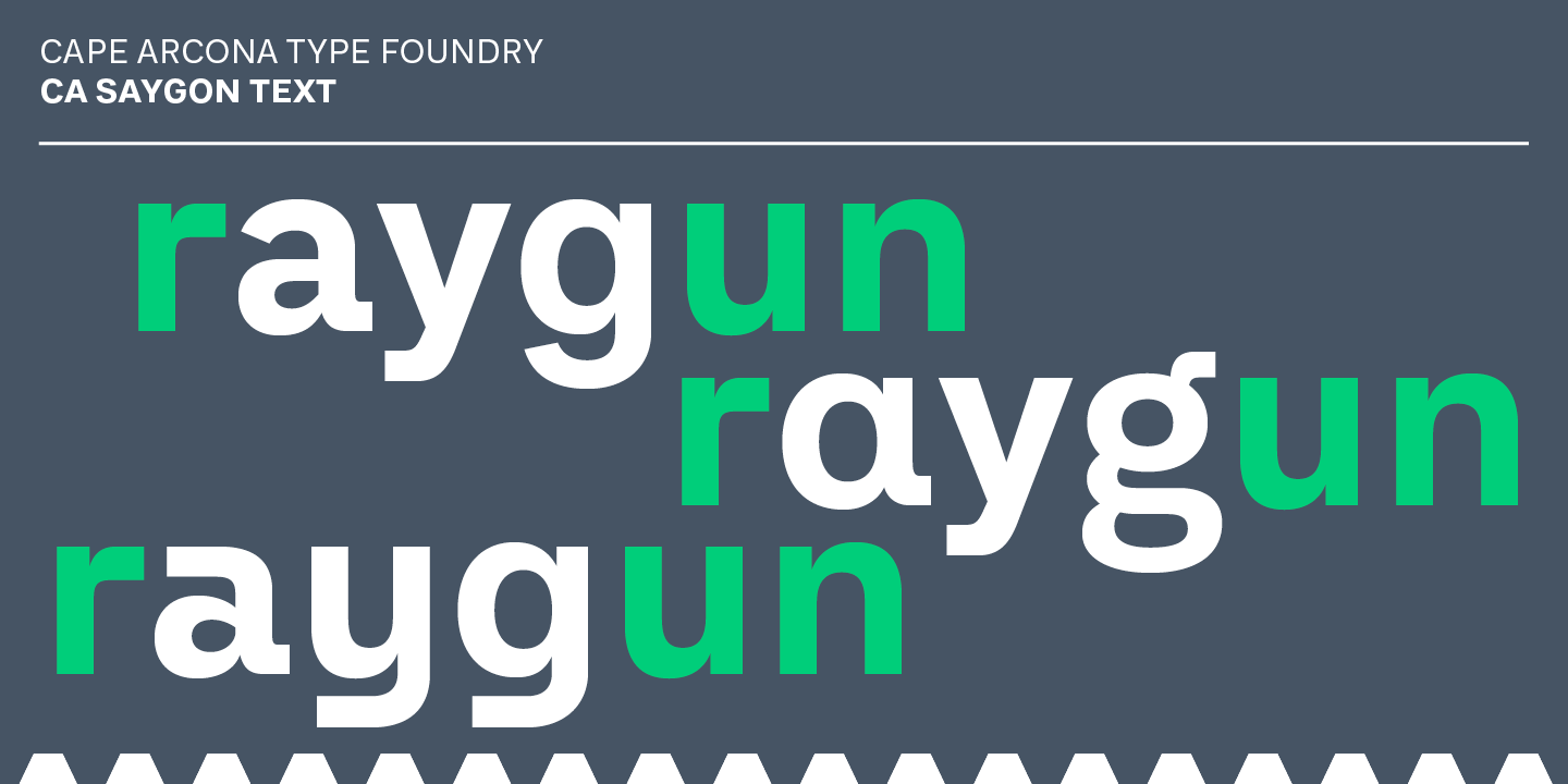 Ejemplo de fuente CA Saygon Text Medium Italic