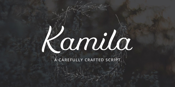 Ejemplo de fuente Kamila