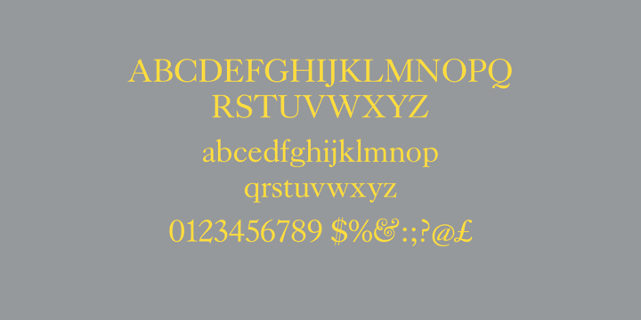 Ejemplo de fuente Kings Caslon Italic