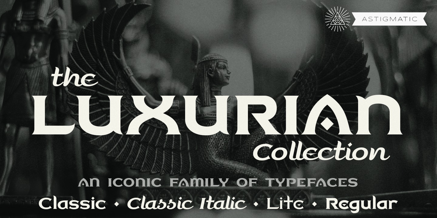 Ejemplo de fuente Luxurian AOE Classic Italic