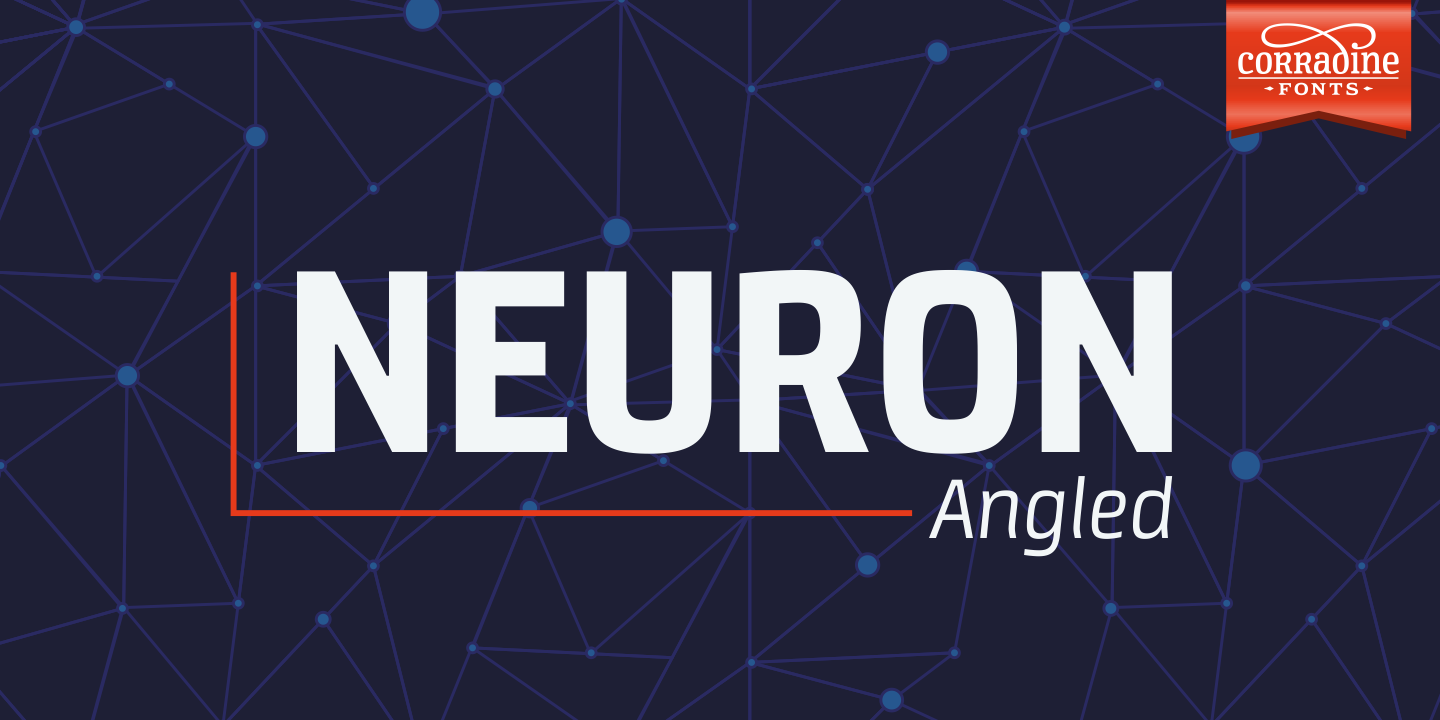 Ejemplo de fuente Neuron Angled Bold