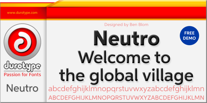 Ejemplo de fuente Neutro Demi Bold Italic