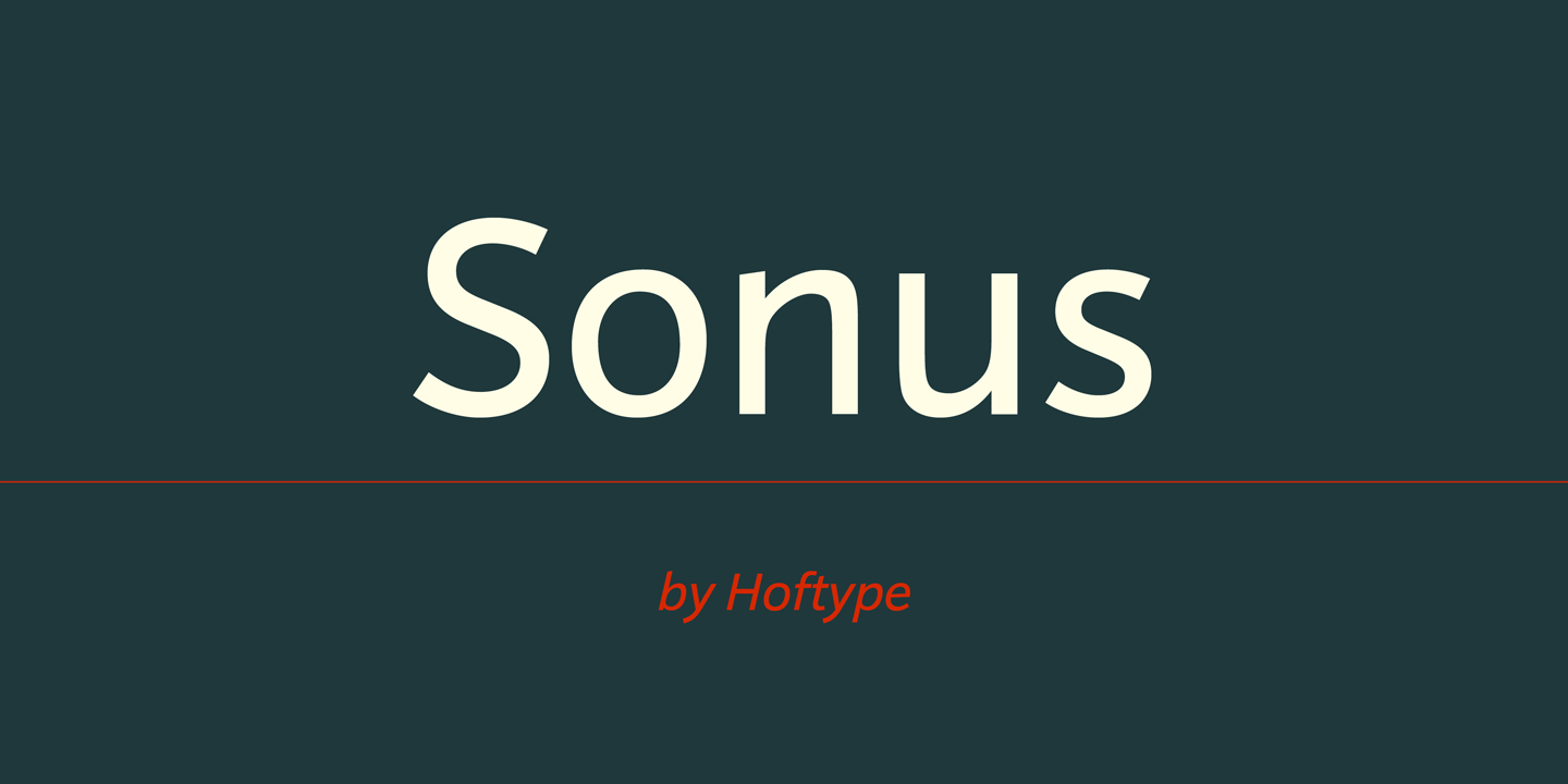 Ejemplo de fuente Sonus Bold Italic