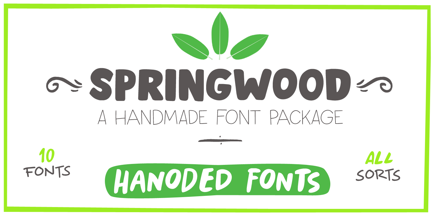 Ejemplo de fuente Springwood Brush Italic