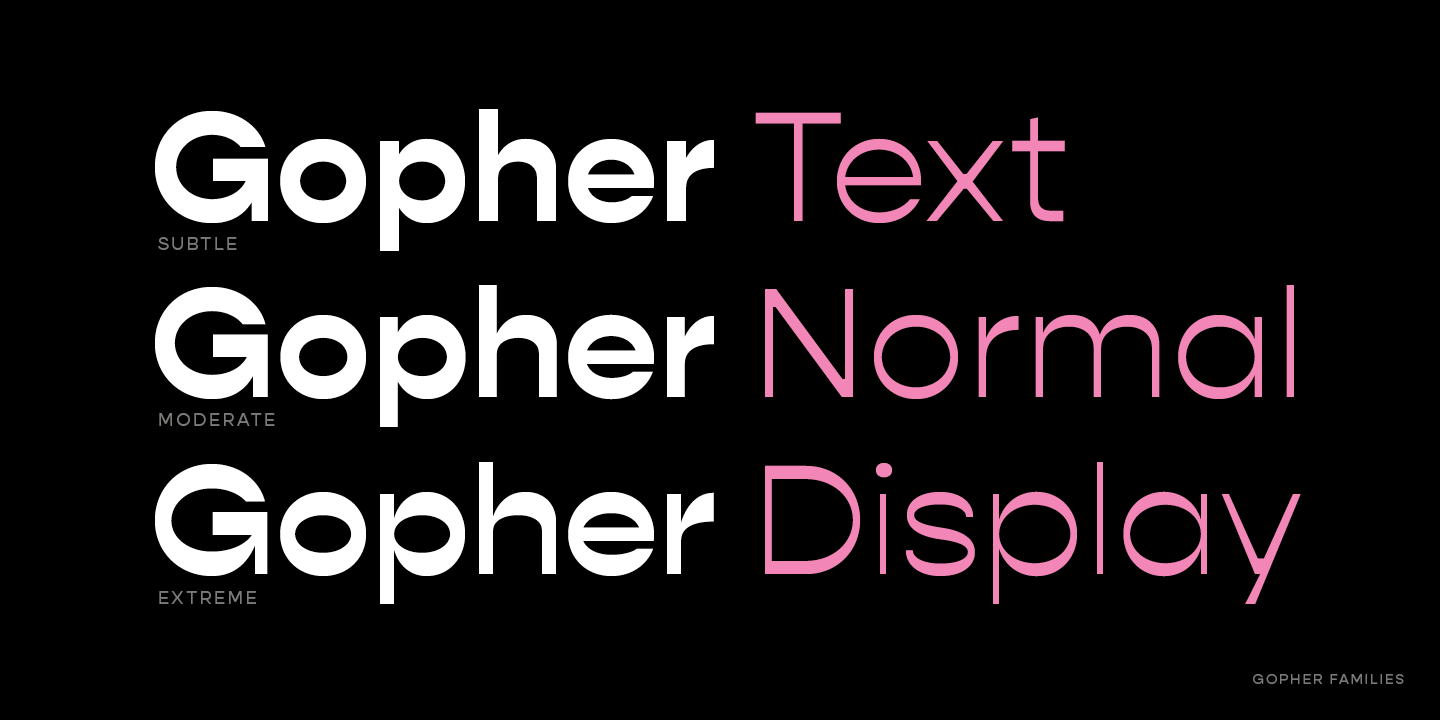 Ejemplo de fuente Gopher Display Heavy Italic