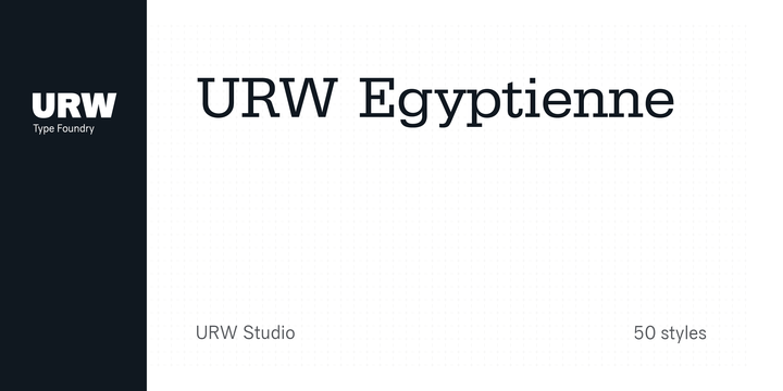 Ejemplo de fuente Egyptienne URW Narrow Light Oblique